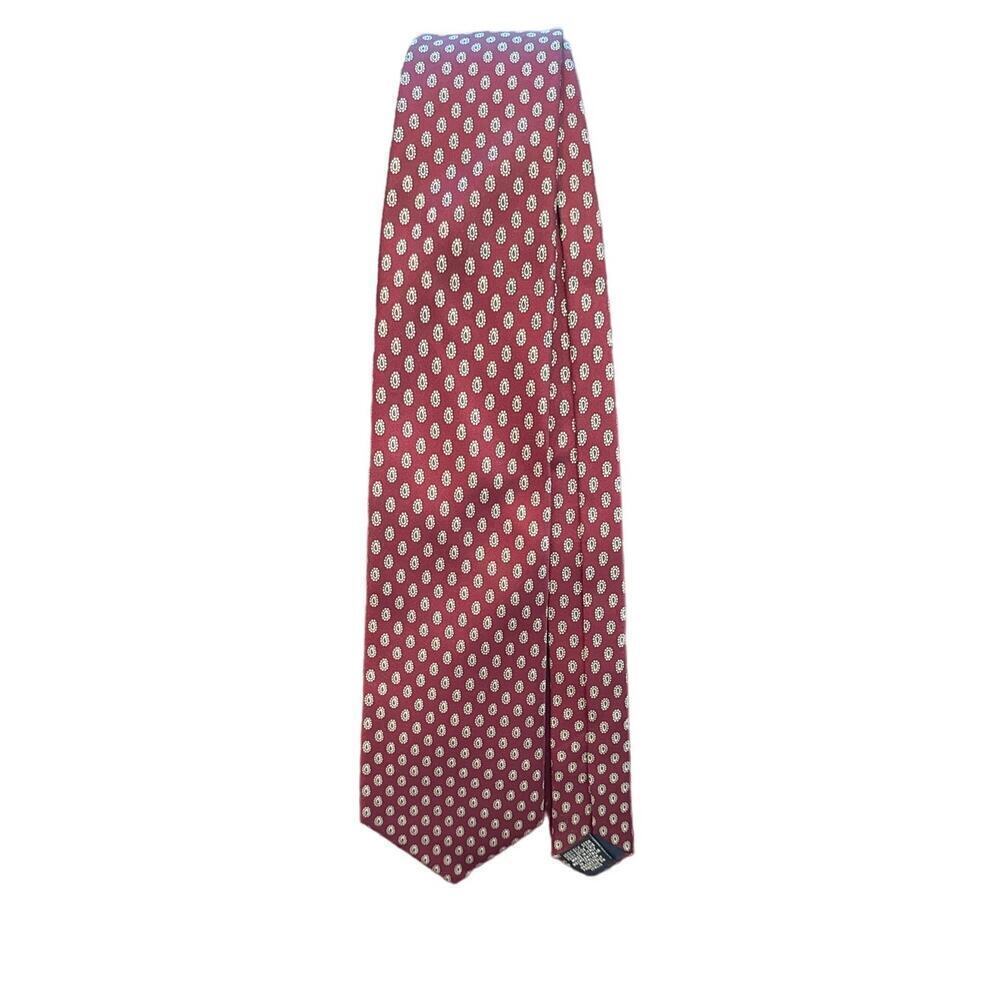 Angelo Bosani Tie Rack 100% Silk Maroon Burgundy Gold Grey Men's Paisley Tie